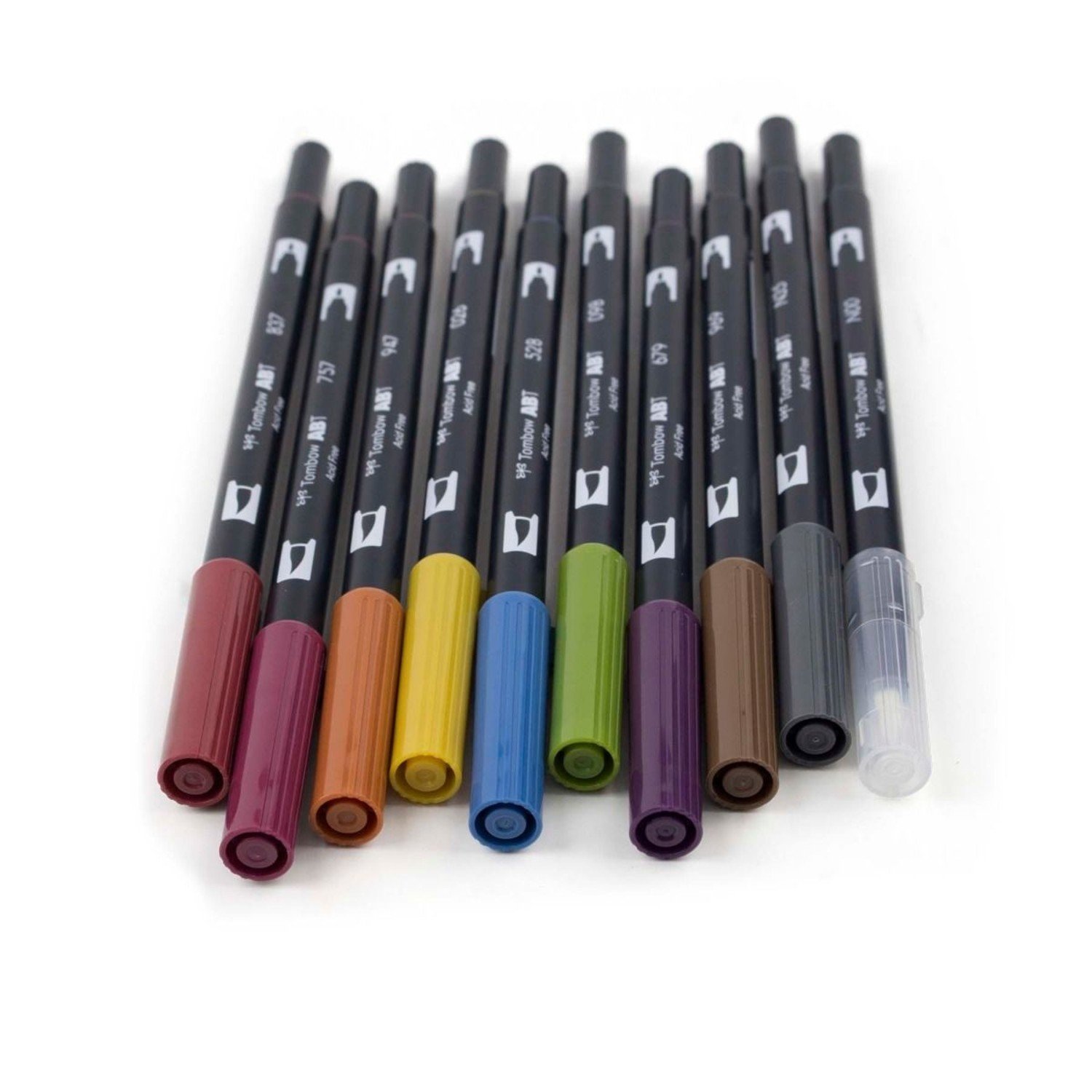 Tombow Dual Brush Pen Set of 10, Muted
