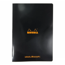 Rhodia Classic Notebook Side Staplebound A4 8 1/4 x 11 3/4" Dot Grid Black