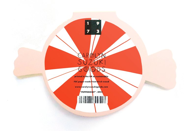 Carolyn Suzuki Peppermint Die Cut Card