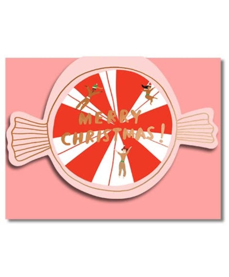 Carolyn Suzuki Peppermint Die Cut Card