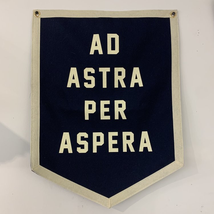 Wonder Fair Ad Astra Per Aspera Camp Flag screenprinted 18x24