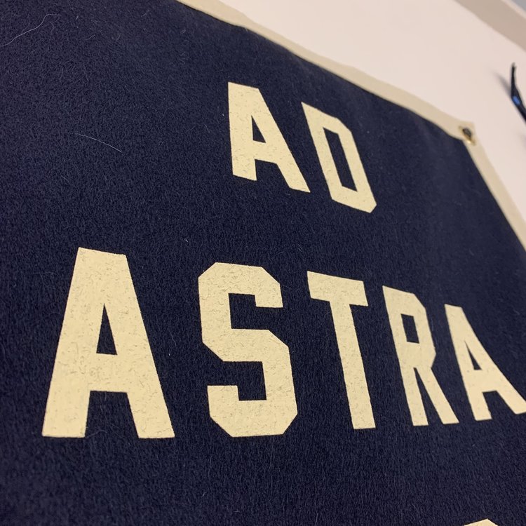 Wonder Fair Ad Astra Per Aspera Camp Flag screenprinted 18x24