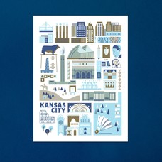Patrick Giroux Kansas City Landmarks Screenprint