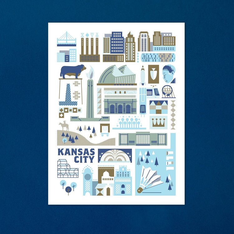 Patrick Giroux Kansas City Landmarks Screenprint