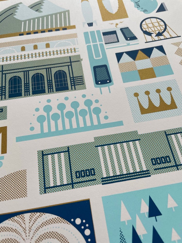 Patrick Giroux Kansas City Landmarks Screenprint