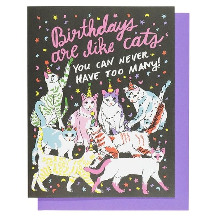 Ash + Chess Birthday Cats Card - Ash + Chess