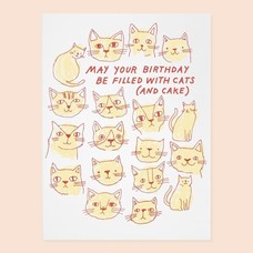 The Good Twin Cats And Cake Birthday Card - The Good Twin