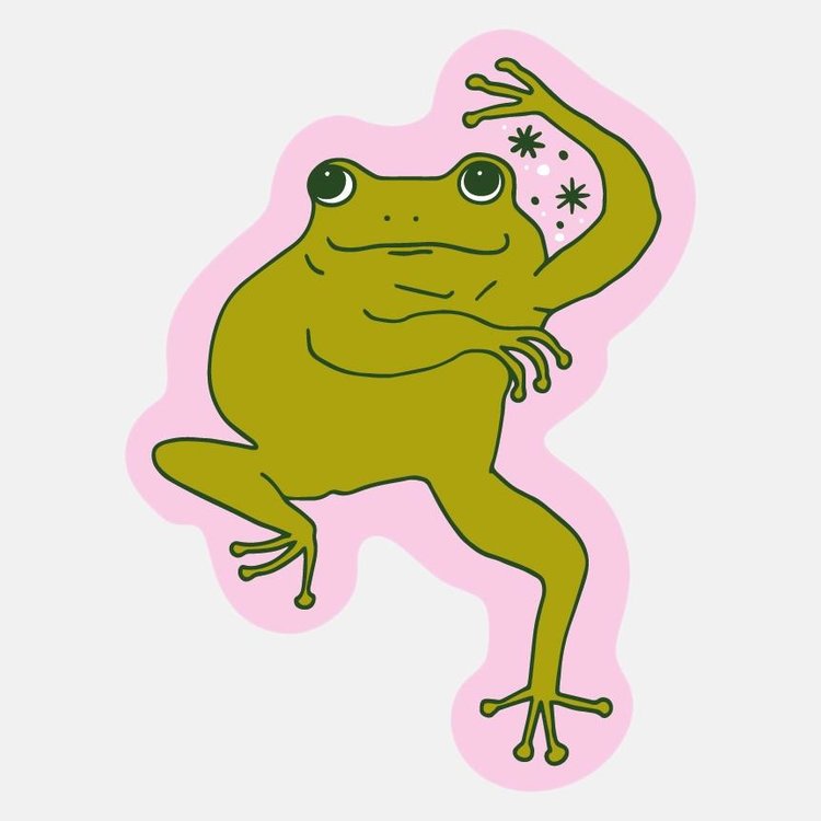 The Good Twin Dancing Frog Vinyl Sticker - The Good Twin