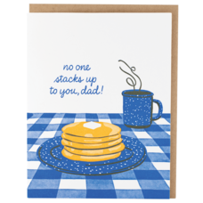 Smudge Ink Pancake Breakfast Father's Day Card
