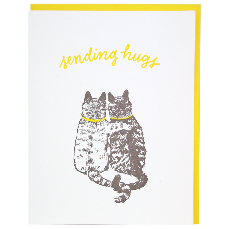 Smudge Ink Cat Hugs Support Card