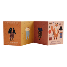 Small Adventure Fox Paper Doll Birthday Card