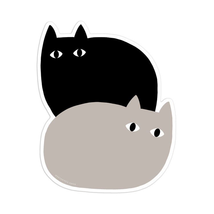 Worthwhile Paper Loaf Cats Die Cut Sticker