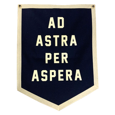 Wonder Fair Ad Astra Per Aspera Camp Flag screenprinted 18x24