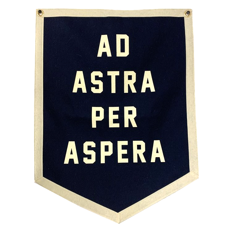 Wonder Fair Ad Astra Per Aspera Camp Flag screenprinted 18x24