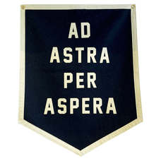Wonder Fair Ad Astra Per Aspera Stitched Banner 24x30
