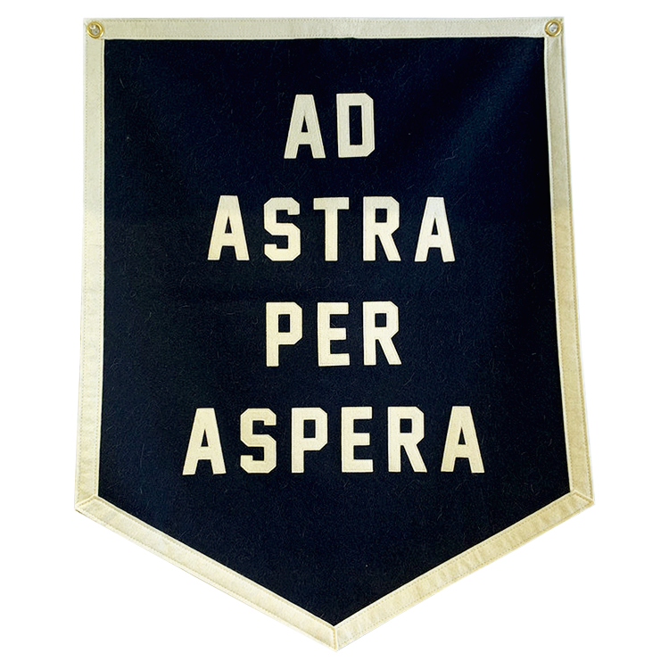 Wonder Fair Ad Astra Per Aspera Stitched Banner 24x30