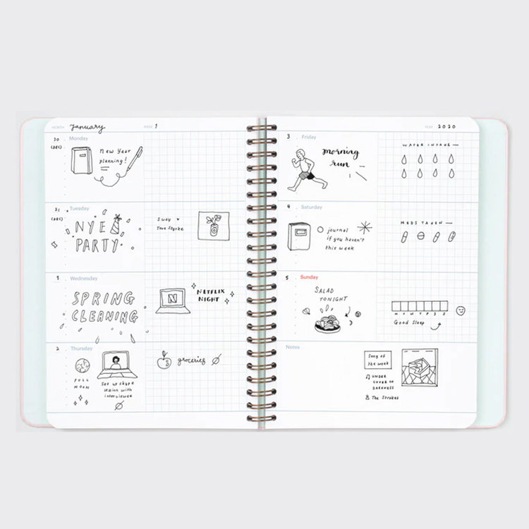 Mossery Stationery Undated Horizontal Planner - Komorebi