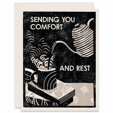 Heartell Press Sending You Comfort and Rest (Hot Tea and A Good Book) Card