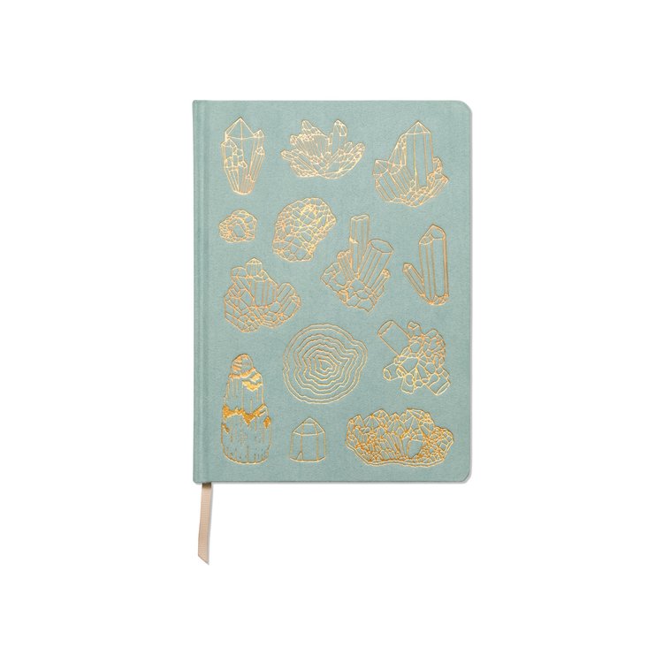 Design Works Ink Jumbo Undated Light Mint & Gold Foil Journal Minerology  7 X 10 200 pages