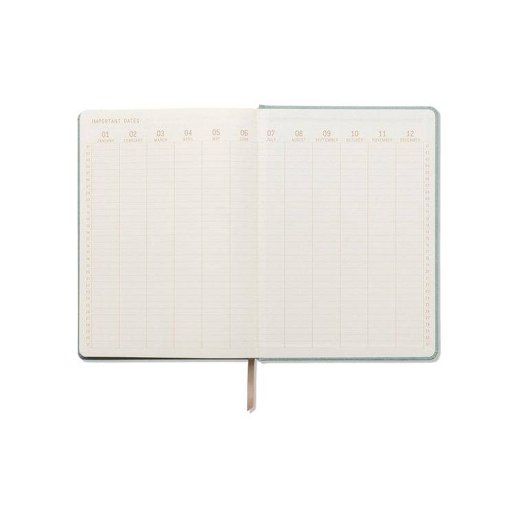 Design Works Ink Jumbo Undated Light Mint & Gold Foil Journal Minerology  7 X 10 200 pages