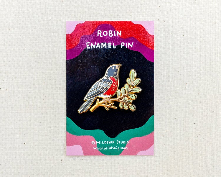 Wildship Studio Robin Enamel Pin