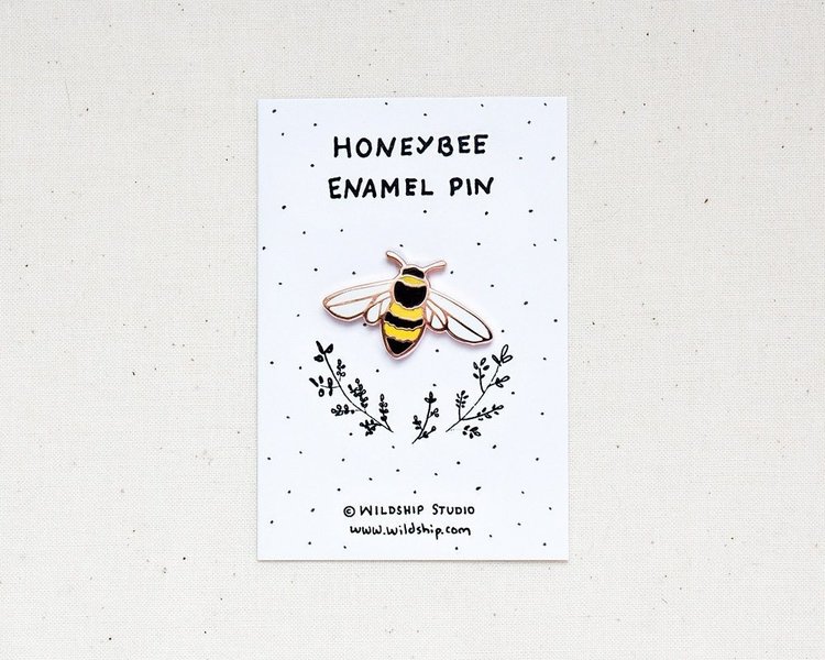 Wildship Studio Honeybee Enamel Pin For Charity (Wildship)