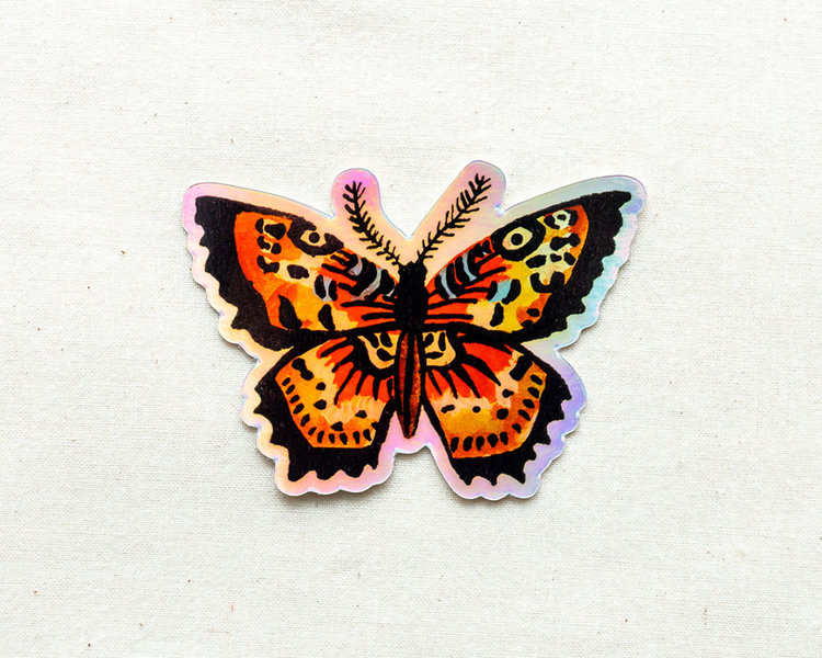 Wildship Studio Holographic Butterfly Animal Vinyl Sticker