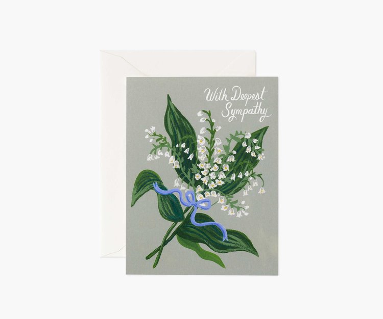 Rifle Paper Co. Lily of the Valley Sympathy Card With Deepest Sympathy