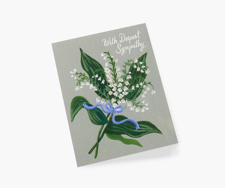 Rifle Paper Co. Lily of the Valley Sympathy Card With Deepest Sympathy
