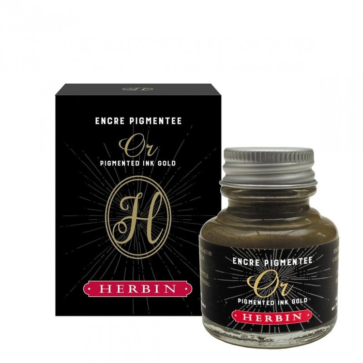 J. Herbin Pigmented Gold Ink Bottle 30ML