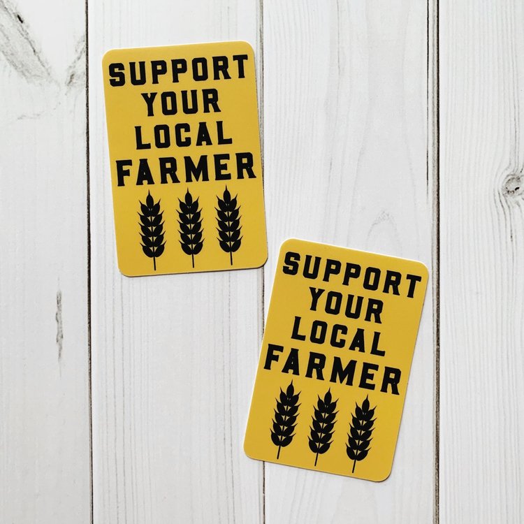 Wildflower Paper Company Support Your Local Farmer Sticker