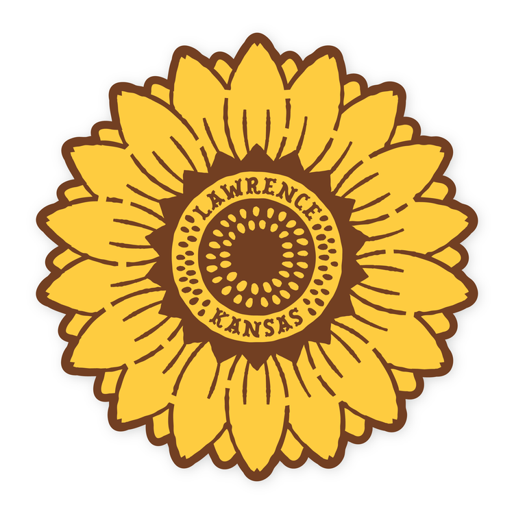 Wonder Fair Lawrence Kansas Sunflower Sticker by Zoe Perryman for Wonder Fair