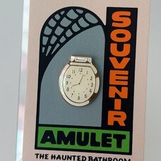 Wonder Fair Haunted Bathroom Toilet Clock Enamel Pin