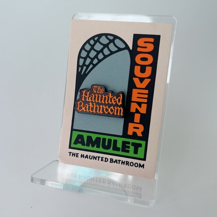 Wonder Fair Haunted Bathroom Gooey Logo Enamel Pin
