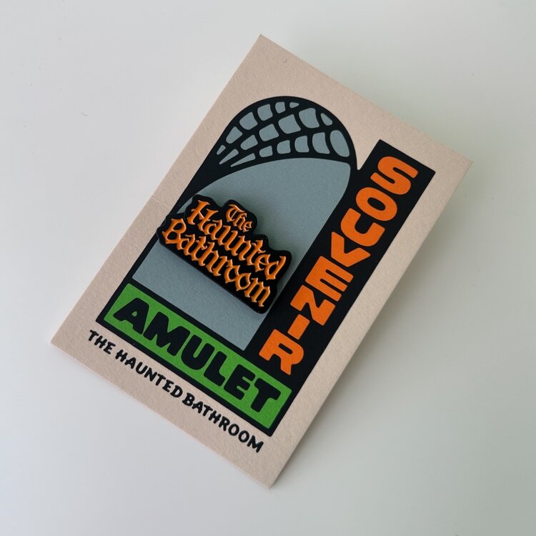 Wonder Fair Haunted Bathroom Gooey Logo Enamel Pin