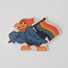 Paranormal Animal Gayhawk vinyl sticker by Wesley Kemnitzer