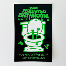 Wonder Fair Toilet Bones Haunted Bathroom vinyl sticker