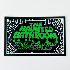 Wonder Fair Web Bones Haunted Bathroom vinyl sticker