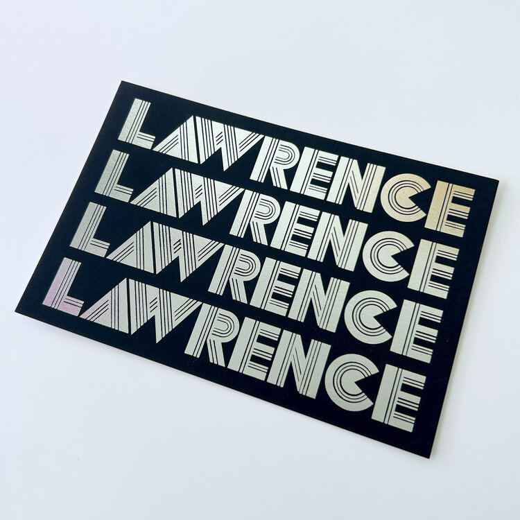 Wonder Fair Lawrence Foil Black Postcard