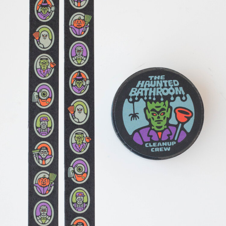 Wonder Fair Haunted Bathroom Cleanup Crew Washi Tape
