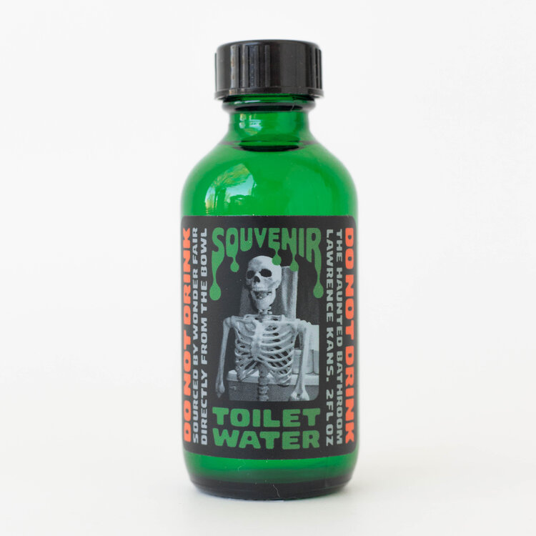 Wonder Fair Haunted Bathroom Souvenir Toilet Water - Amber Bottle