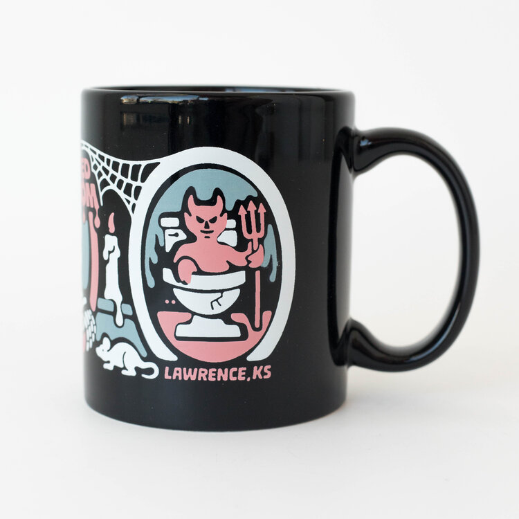 Wonder Fair Haunted Bathroom Mug designed by Dustin Williams