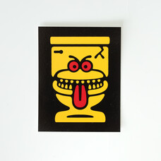 Wonder Fair Toilet Monster Haunted Bathroom vinyl sticker