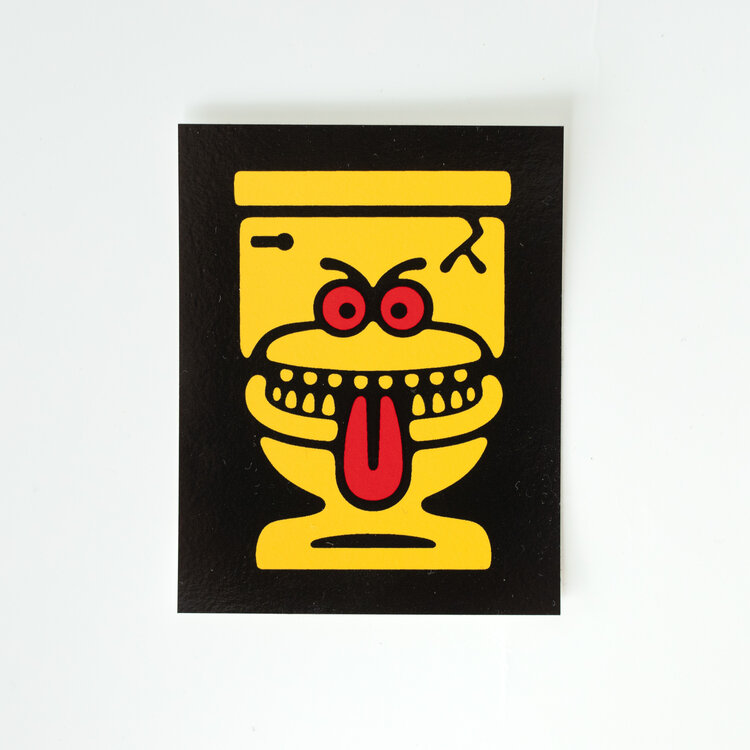 Wonder Fair Toilet Monster Haunted Bathroom vinyl sticker