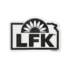 Leslie Kay Sunflower LFK vinyl sticker (black on white)