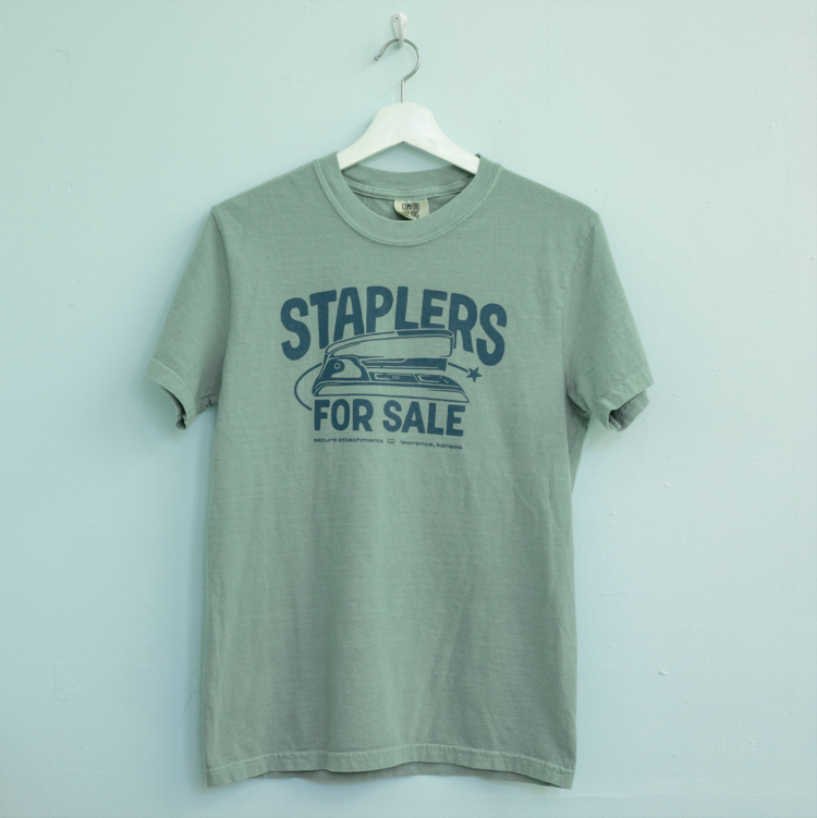 Secure Attachments Secure Attachments "Staplers for Sale" T-shirt