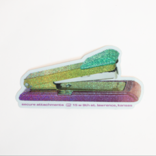 Secure Attachments Secure Attachments Holographic B8 Glitter Stapler Sticker