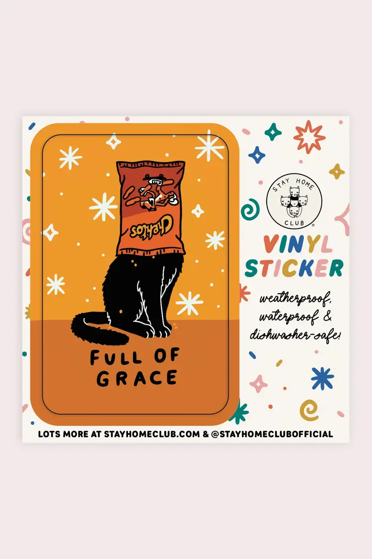 Stay Home Club Full of Grace Vinyl Sticker