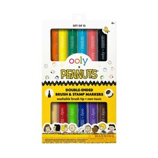 OOLY Peanuts: Double-Ended Brush & Stamp Markers