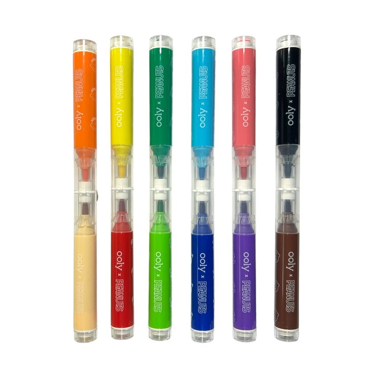 OOLY Peanuts: Double-Ended Brush & Stamp Markers